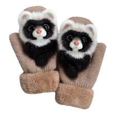 Load image into Gallery viewer, 3D Fluffy Animal Decor Gloves